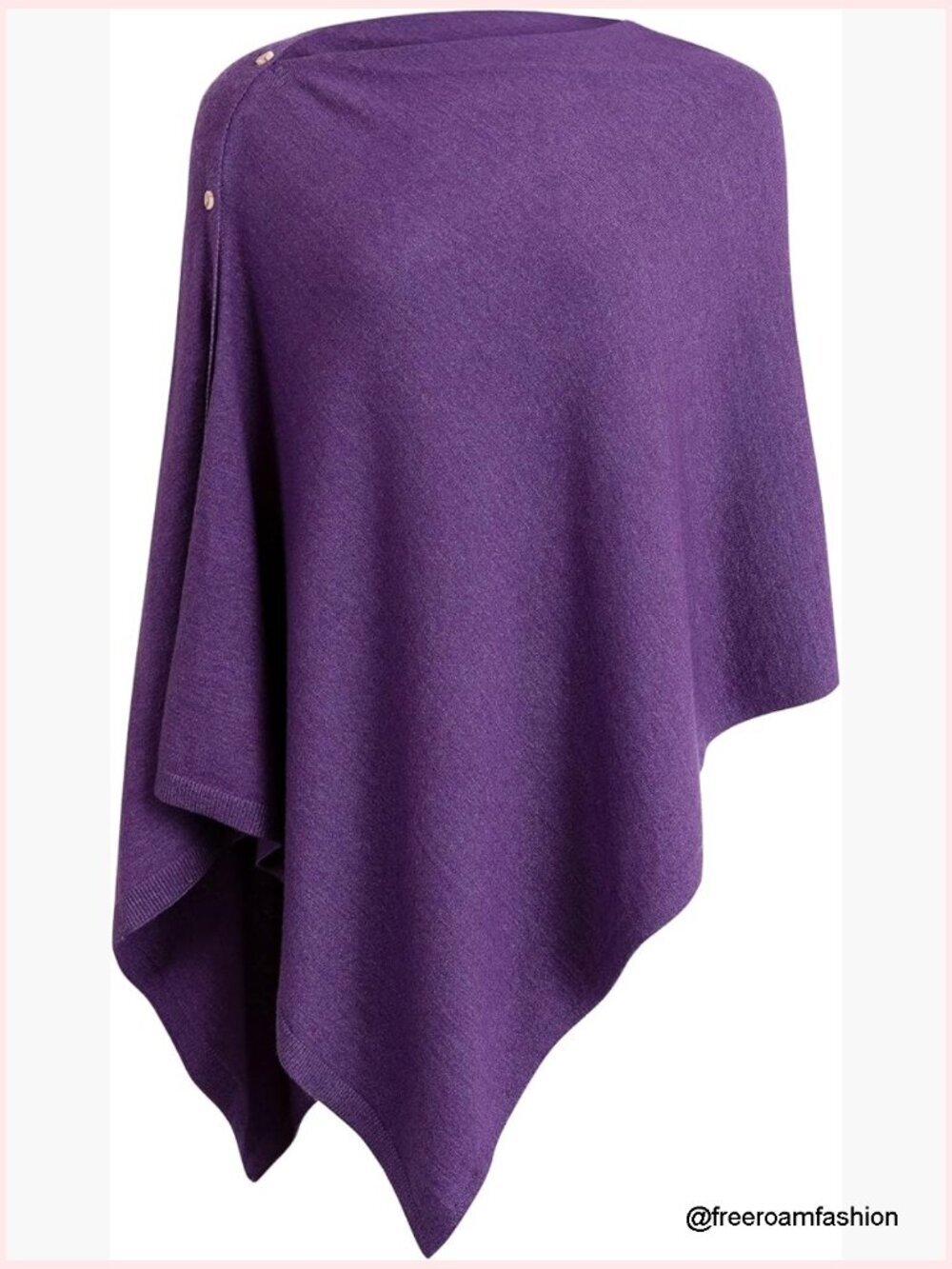 Versatile Buttoned Poncho Scarf Shawl Wrap Lightweight Soft